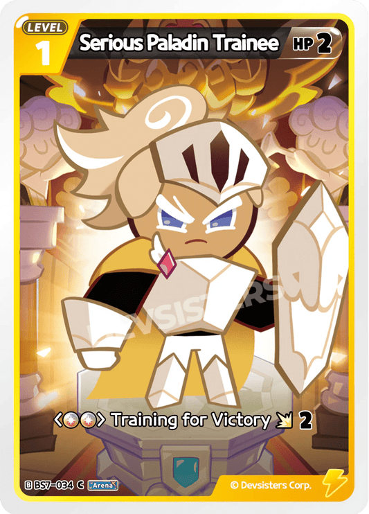 Serious Paladin Trainee - [BS7 - 034] (Arena of Glory - C) Near Mint - Nick Nack's Full Frontal Attack