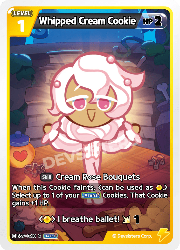 Whipped Cream Cookie - [BS7 - 040] (Arena of Glory - C) Near Mint - Nick Nack's Full Frontal Attack