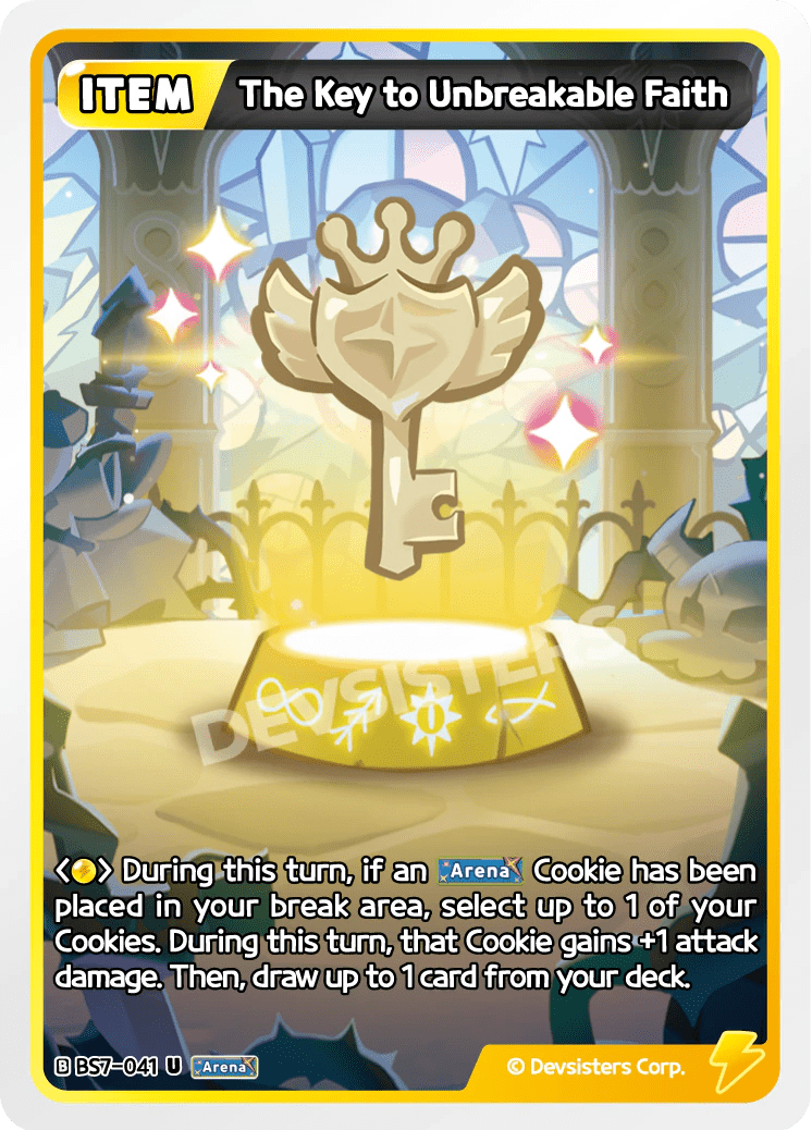 The Key To Unbreakable Faith - [BS7 - 041] (Arena of Glory - UC) Near Mint - Nick Nack's Full Frontal Attack