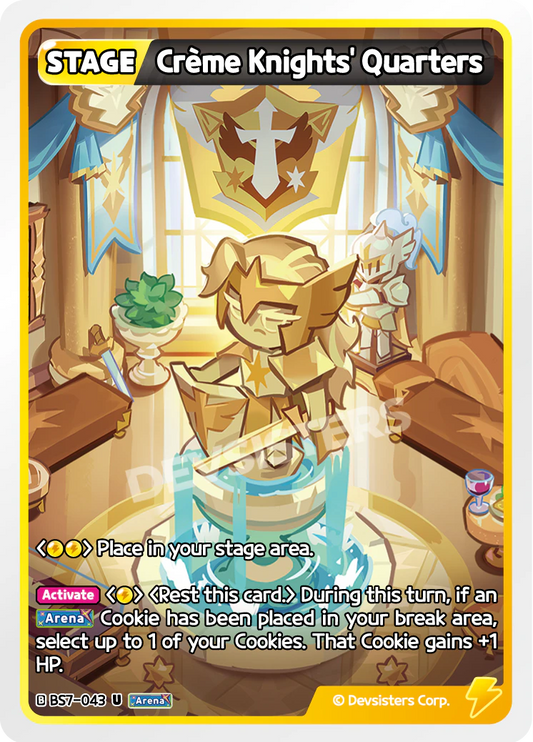 Creme Knights Quarters - [BS7 - 043] (Arena of Glory - UC) Near Mint - Nick Nack's Full Frontal Attack