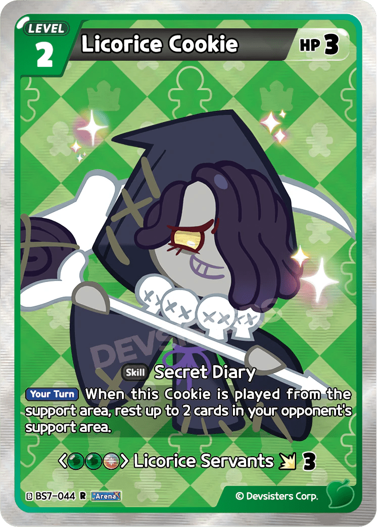 Licorice Cookie - [BS7 - 044] (Arena of Glory - R) Near Mint - Nick Nack's Full Frontal Attack