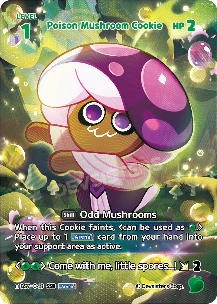 Poison Mushroom Cookie - [BS7 - 048] (Arena of Glory - SSR) Near Mint - Nick Nack's Full Frontal Attack