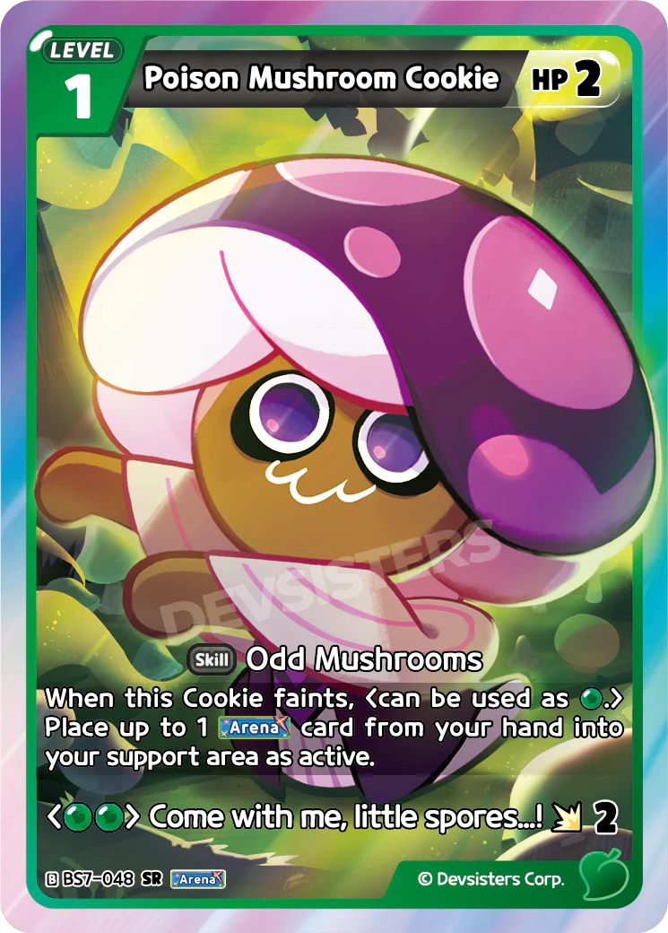 Poison Mushroom Cookie - [BS7 - 048] (Arena of Glory - SR) Near Mint - Nick Nack's Full Frontal Attack