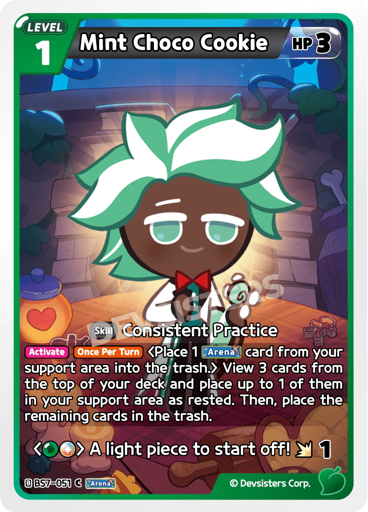Mint Choco Cookie - [BS7 - 051] (Arena of Glory - C) Near Mint - Nick Nack's Full Frontal Attack