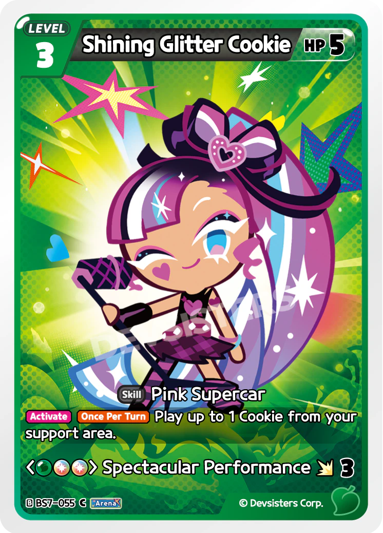 Shining Glitter Cookie - [BS7 - 055] (Arena of Glory - C) Near Mint - Nick Nack's Full Frontal Attack