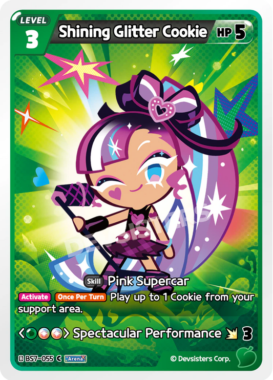 Shining Glitter Cookie - [BS7 - 055] (Arena of Glory - C) Near Mint - Nick Nack's Full Frontal Attack