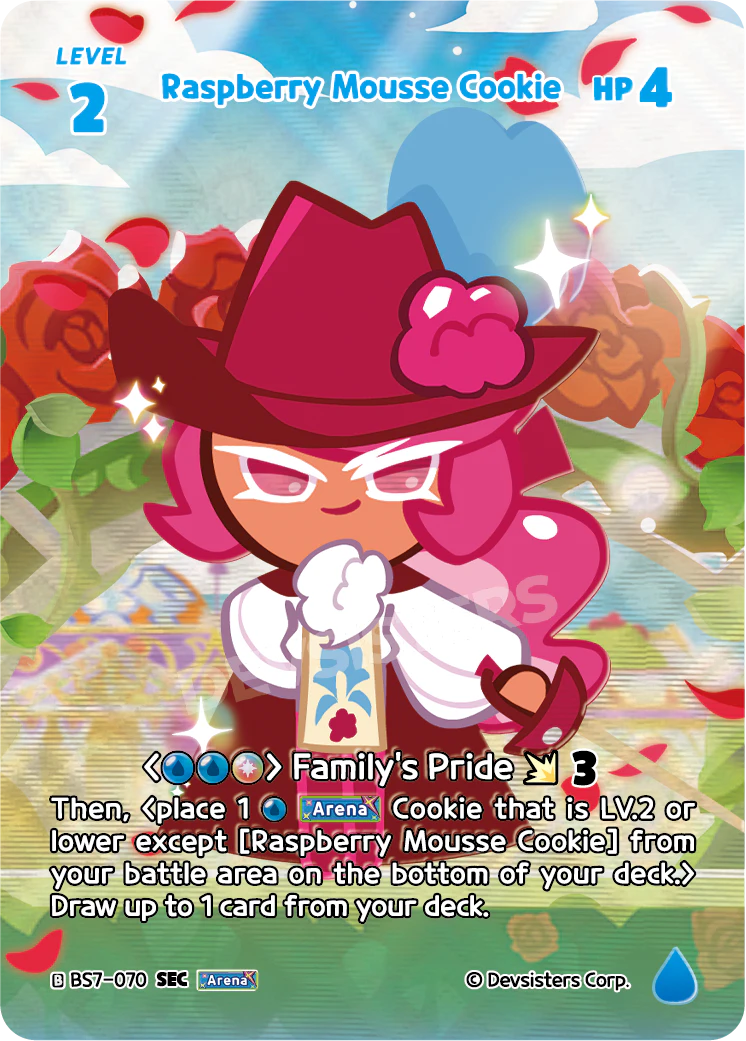Raspberry Mousse Cookie - [BS7 - 070] (Arena of Glory - SEC) Near Mint - Nick Nack's Full Frontal Attack