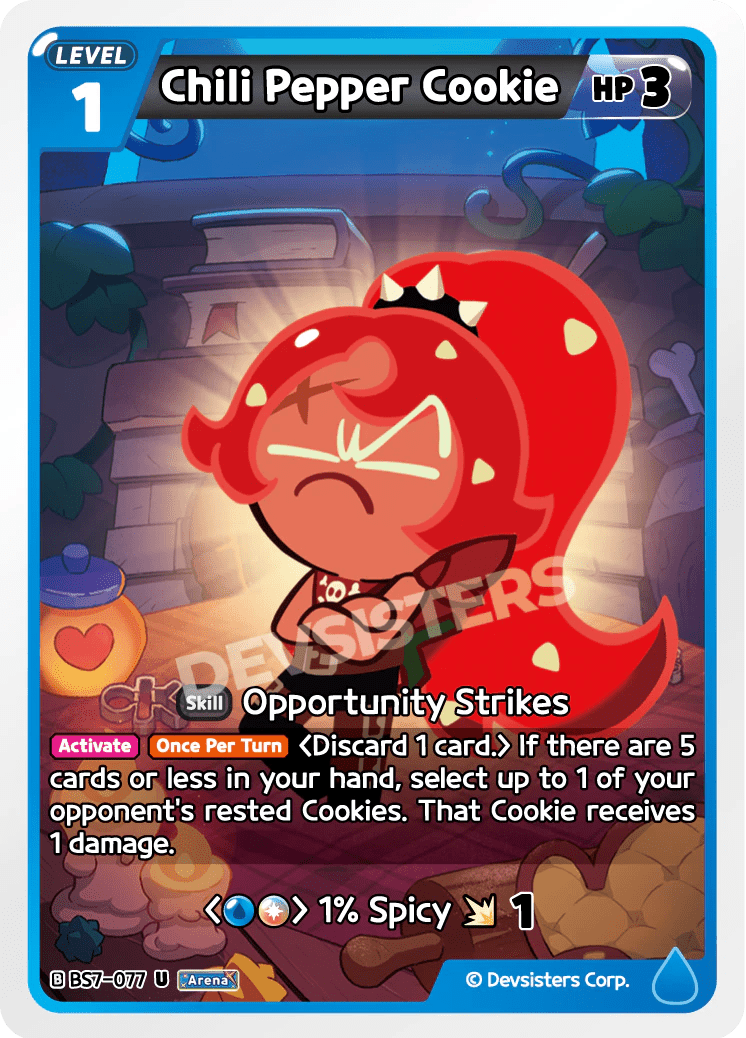 Chili Pepper Cookie - [BS7 - 077] (Arena of Glory - UC) Near Mint - Nick Nack's Full Frontal Attack