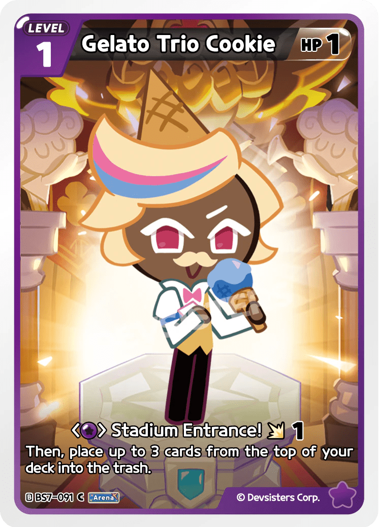 Gelato Trio Cookie - [BS7 - 091] (Arena of Glory - C) Near Mint - Nick Nack's Full Frontal Attack