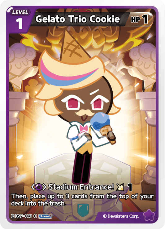 Gelato Trio Cookie - [BS7 - 091] (Arena of Glory - C) Near Mint - Nick Nack's Full Frontal Attack