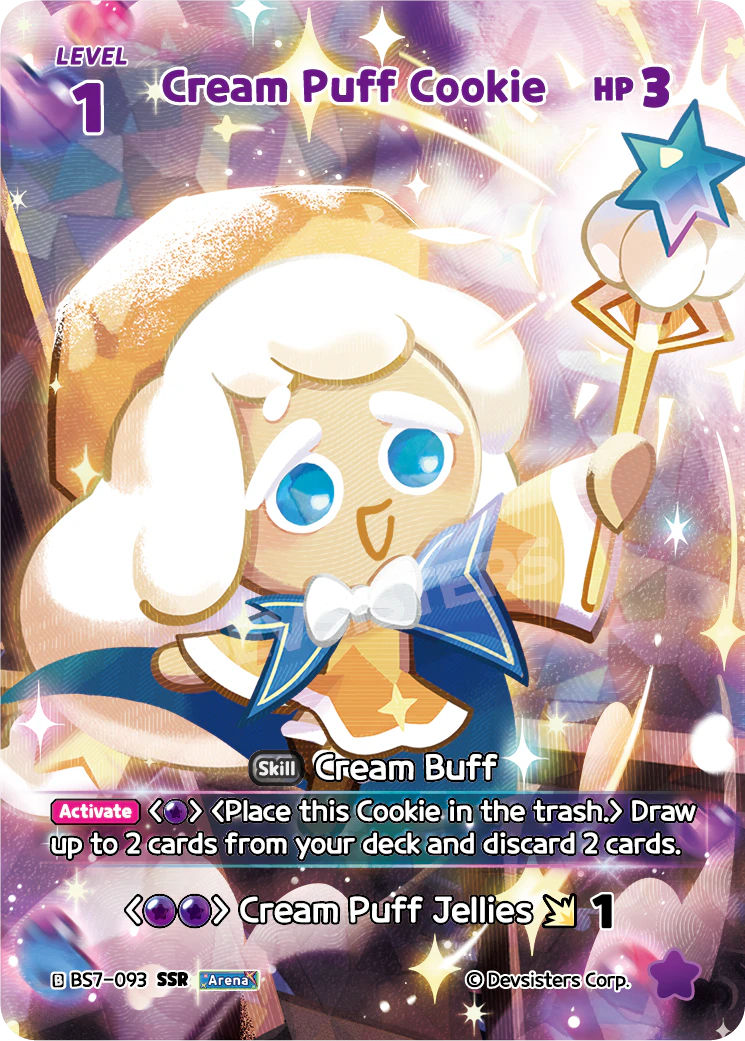 Cream Puff Cookie - [BS7 - 093] (Arena of Glory - SSR) Near Mint - Nick Nack's Full Frontal Attack