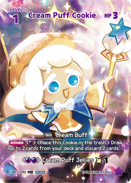 Cream Puff Cookie - [BS7 - 093] (Arena of Glory - SSR) Near Mint - Nick Nack's Full Frontal Attack