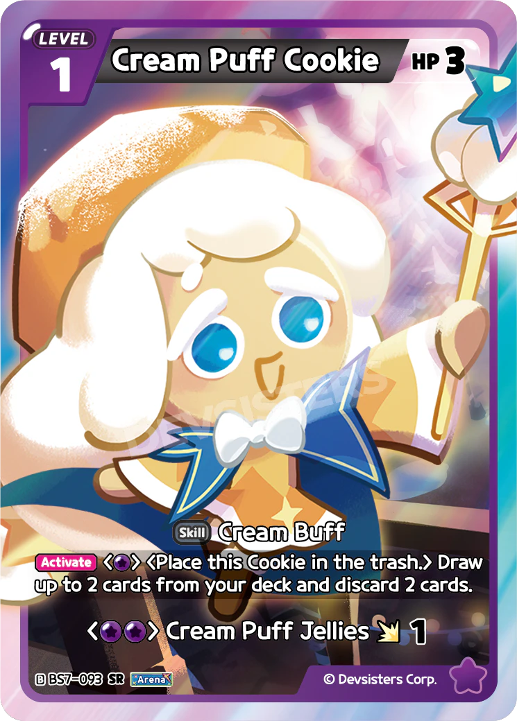 Cream Puff Cookie - [BS7 - 093] (Arena of Glory - SR) Near Mint - Nick Nack's Full Frontal Attack