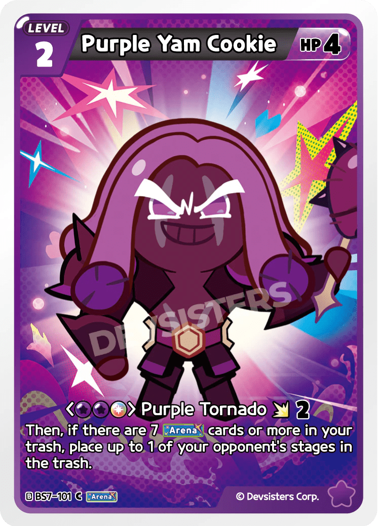 Purple Yam Cookie - [BS7 - 101] (Arena of Glory - C) Near Mint - Nick Nack's Full Frontal Attack