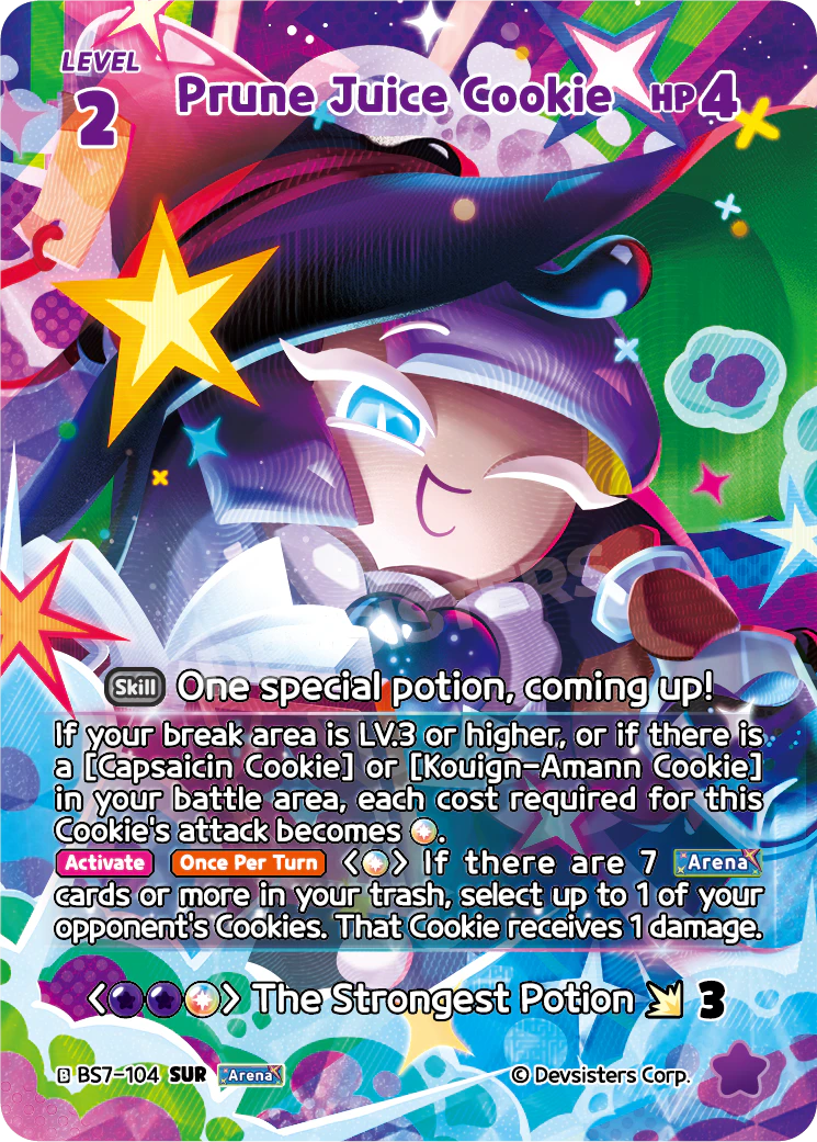 Prune Juice Cookie - [BS7 - 104] (Arena of Glory - SUR) Near Mint - Nick Nack's Full Frontal Attack
