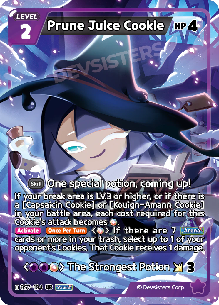Prune Juice Cookie - [BS7 - 104] (Arena of Glory - UR) Near Mint - Nick Nack's Full Frontal Attack