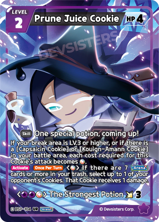Prune Juice Cookie - [BS7 - 104] (Arena of Glory - UR) Near Mint - Nick Nack's Full Frontal Attack