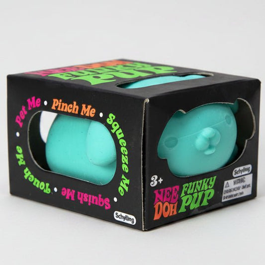 IN STOCK NOW: Schylling Nee-Doh Funky Pup Squishy: Blue - Nick Nack's Full Frontal Attack