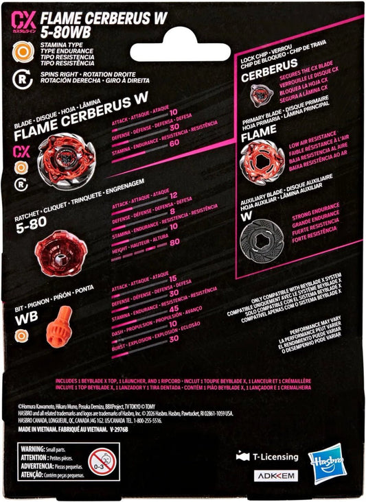 Beyblade X - CX: Flame Cerberus W 5-80WB - Nick Nack's Full Frontal Attack