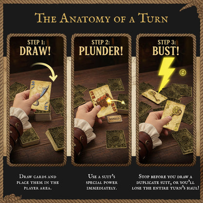 Dead Man's Draw (2-4 Player Press Your Luck Filler Game)