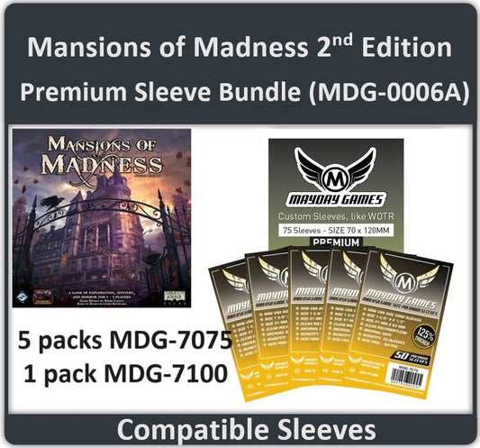 "Mansions of Madness" (2nd Edition) Compatible Card Sleeve Bundle - Nick Nack's Full Frontal Attack