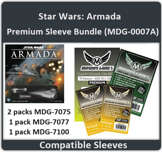 "Star Wars Armada" Compatible Card Sleeve Bundle - Nick Nack's Full Frontal Attack