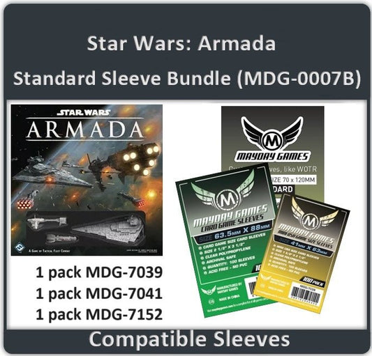 "Star Wars Armada" Compatible Card Sleeve Bundle - Nick Nack's Full Frontal Attack
