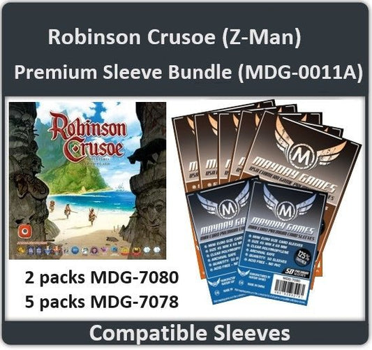 "Robinson Crusoe" (Z-Man Games) Compatible Card Sleeve Bundle - Nick Nack's Full Frontal Attack