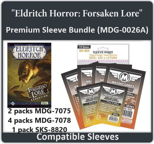 "Eldritch Horror: Forsaken Lore" Compatible Card Sleeve Bundle - Nick Nack's Full Frontal Attack