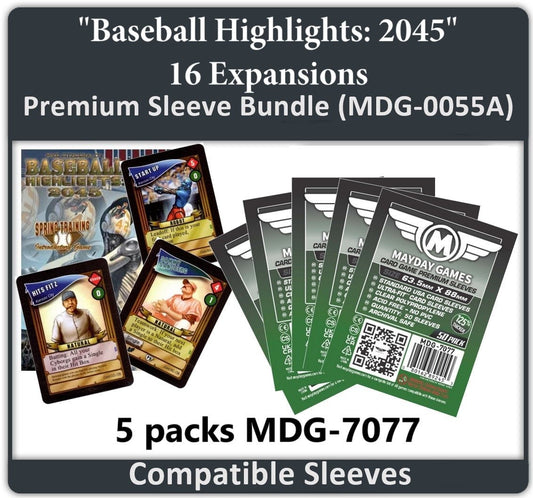 "Baseball Highlights: 2045- Expansions" Compatible Card Sleeve Bundle - Nick Nack's Full Frontal Attack