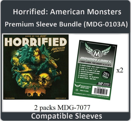 "Horrified: American Monsters" Compatible Card Sleeve Bundle - Nick Nack's Full Frontal Attack
