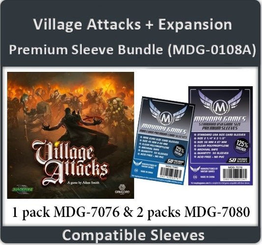 "Village Attacks" + Expansion Compatible Card Sleeve Bundle - Nick Nack's Full Frontal Attack