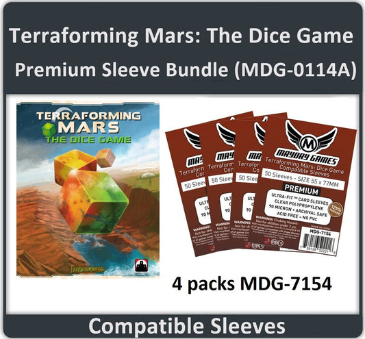 "Terraforming Mars: The Dice Game" Compatible Card Sleeve Bundle - Nick Nack's Full Frontal Attack