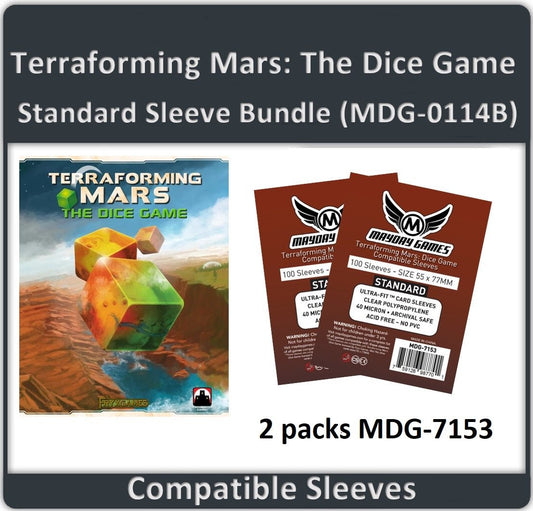 "Terraforming Mars: The Dice Game" Compatible Card Sleeve Bundle - Nick Nack's Full Frontal Attack