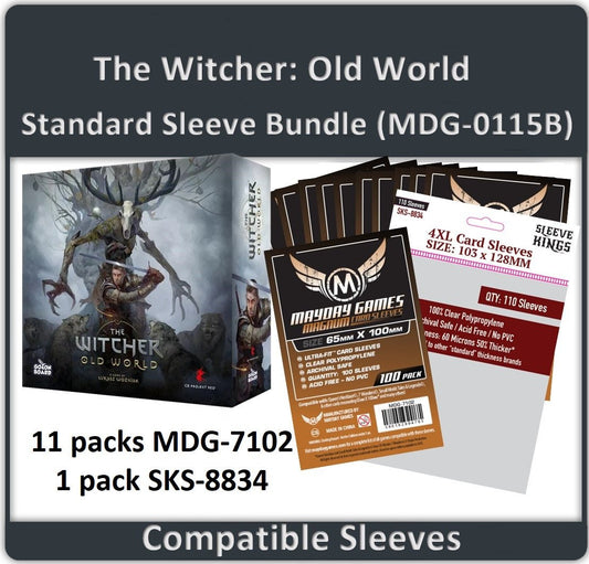 "The Witcher: Old World" (2023 Kickstarter All-In) Compatible Card Sleeve Bundle - Nick Nack's Full Frontal Attack
