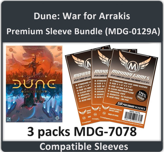 "Dune: War for Arrakis" Compatible Card Sleeve Bundle - Nick Nack's Full Frontal Attack