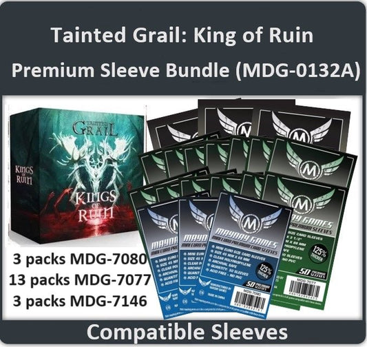 "Tainted Grail: Kings of Ruin" Compatible Card Sleeve Bundle - Nick Nack's Full Frontal Attack