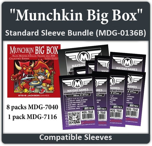 "Munchkin Big Box" Compatible Card Sleeve Bundle - Nick Nack's Full Frontal Attack