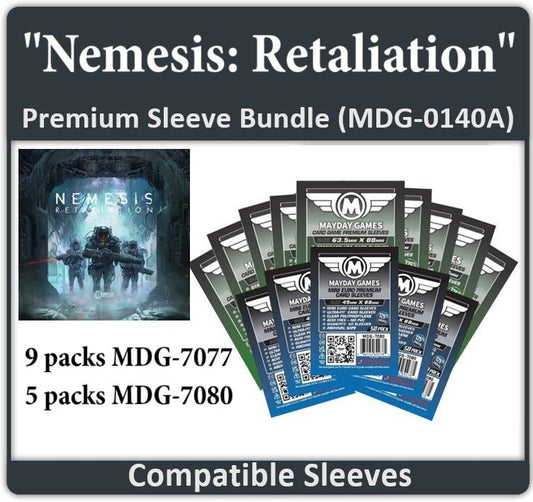 "Nemesis Retaliation" All In Gamefound Compatible Sleeve Bundle - Nick Nack's Full Frontal Attack