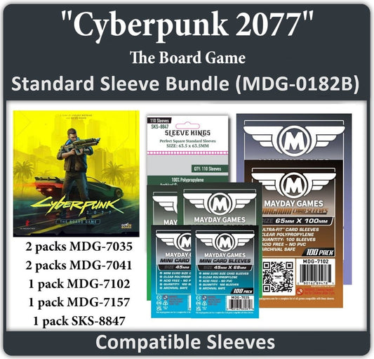 "Cyberpunk 2077- The Board Game" Compatible Card Sleeve Bundle - Nick Nack's Full Frontal Attack