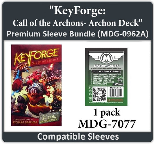 "Key Forge: Call of the Archons- Archon Deck" Compatible Card Sleeve Bundle - Nick Nack's Full Frontal Attack