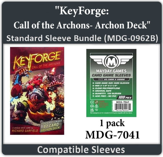 "Key Forge: Call of the Archons- Archon Deck" Compatible Card Sleeve Bundle - Nick Nack's Full Frontal Attack