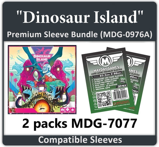 "Dinosaur Island" Compatible Card Sleeve Bundle - Nick Nack's Full Frontal Attack