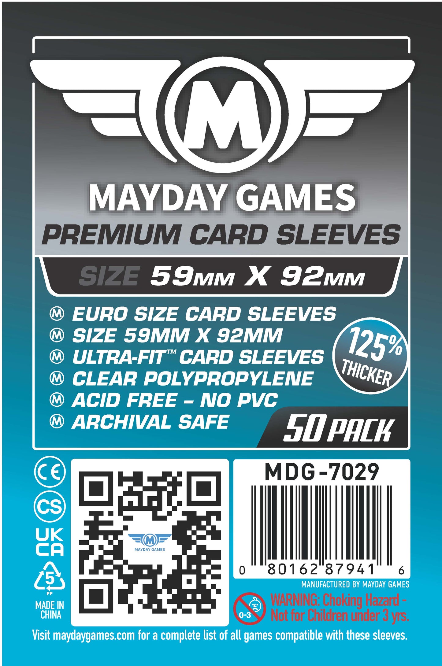 Euro Game Card Sleeves (59x92mm) Standard 7028 or Premium 7029