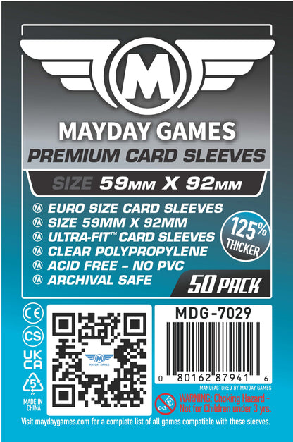 Euro Game Card Sleeves (59x92mm) Standard 7028 or Premium 7029