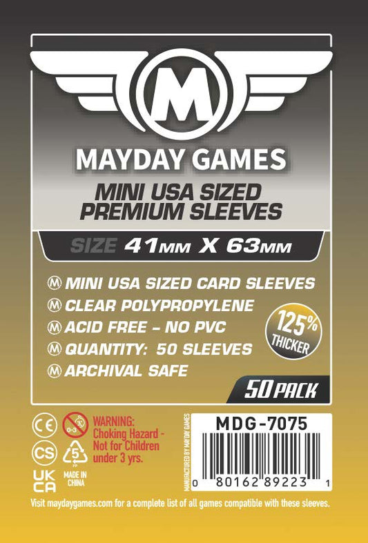 Mini USA Card Sleeves (41x63mm) Standard 7039 or Premium 7075 - Nick Nack's Full Frontal Attack