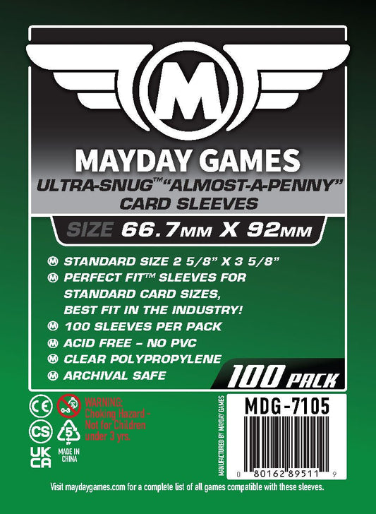 "Almost-A-Penny" Game Card Sleeves (2 5/8 x 3 5/8in) - Nick Nack's Full Frontal Attack