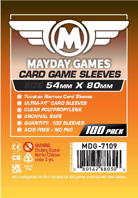 "Yucatan" Compatible Narrow Card Sleeves (54x80mm) Standard 7109 or Premium 7136