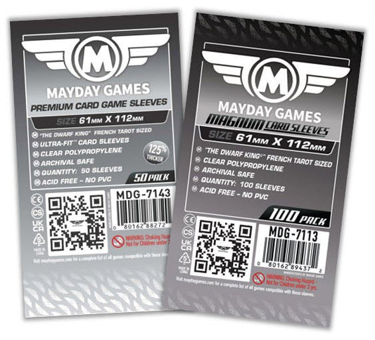 "Dwarf King" Compatible French Tarot Card Sleeves - Magnum (61x112mm) - Nick Nack's Full Frontal Attack
