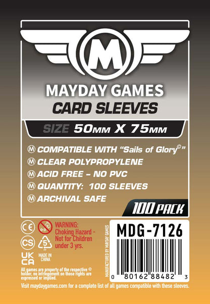 "Sails of Glory" Compatible Card Sleeves (50x75mm) Standard 7126 or Premium 7135